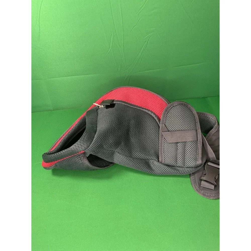 PET SLING Dog/Cat Carrier Breathable Mesh Travel Bag Gray And Pink SMALL SIZE